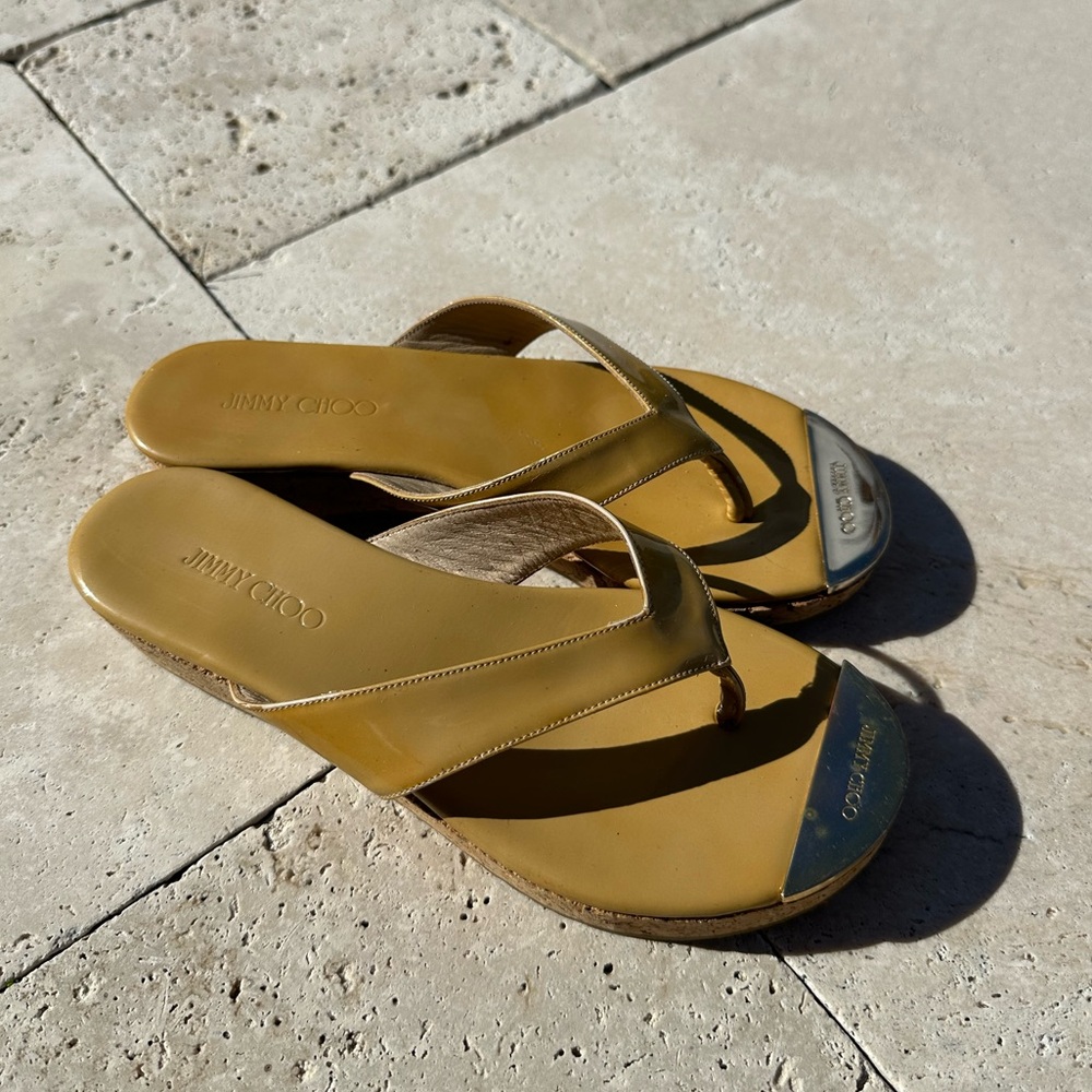 Jimmy Choo Cork Wedge Sandals